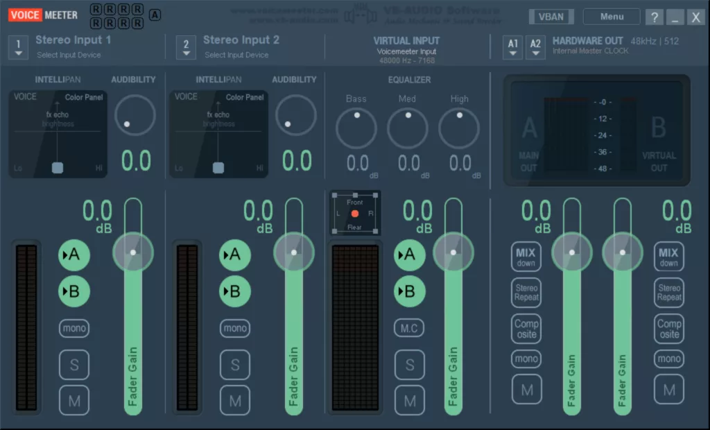 Voice meeter程序主界面