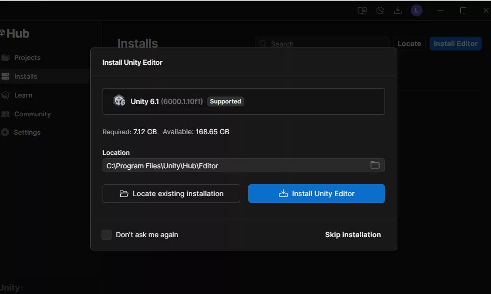 定位已存在的安装